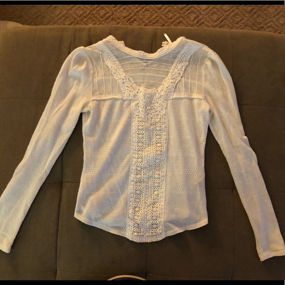 Free People Crochet Lace Top